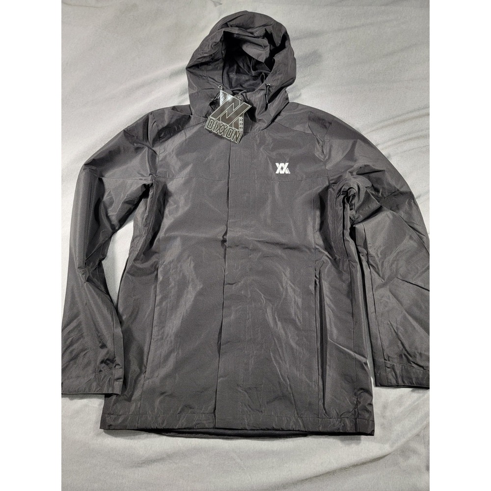 NEW DIXXON Ground Up Hooded Tech Jacket Vented Water Repellant Small Black